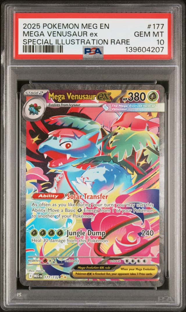 2025 Pokemon Mega Evolution SIR Mega Venusaur Ex #177 PSA 10 GEM MINT