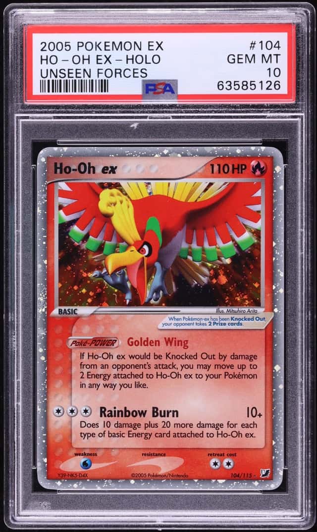 2005 Pokemon EX Unseen Forces Holo Ho-Oh EX #104 PSA 10 GEM MINT
