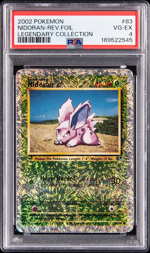2002 Pokemon Legendary Collection Reverse Foil #83 Nidoran - PSA VG-EX 4