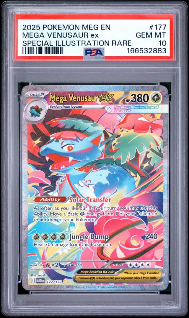 166532883 Mega Venusaur ex 2025 Pokemon Evolution #177/132 SIR PSA 10
