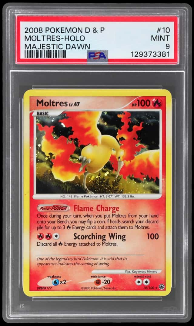 2008 Pokemon Diamond and Pearl Majestic Dawn Holo Moltres #10