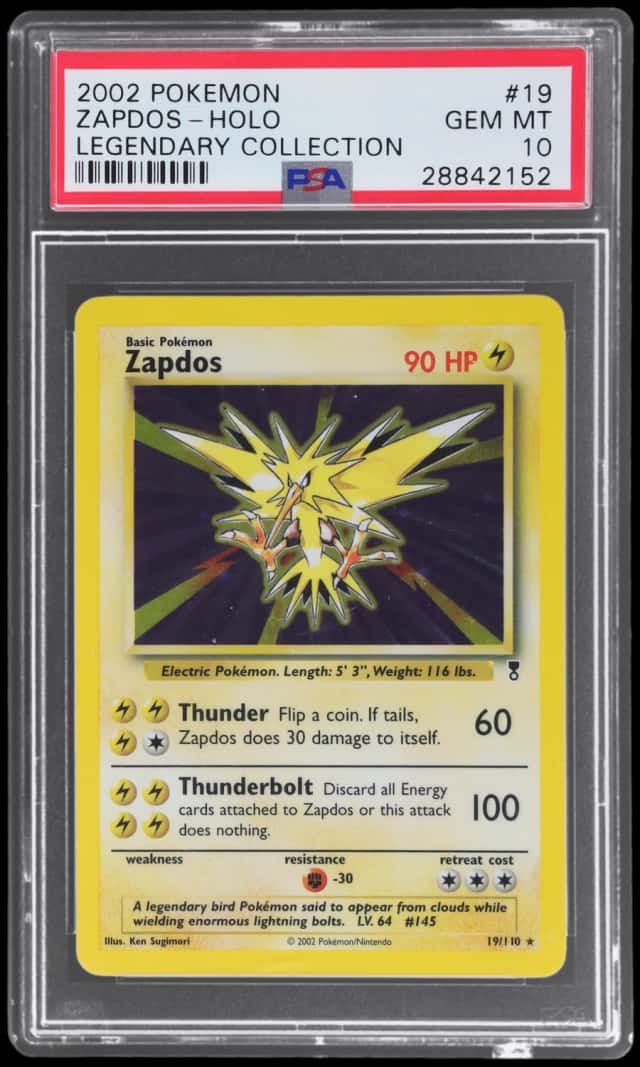 2002 Pokemon Legendary Collection Holo Zapdos #19