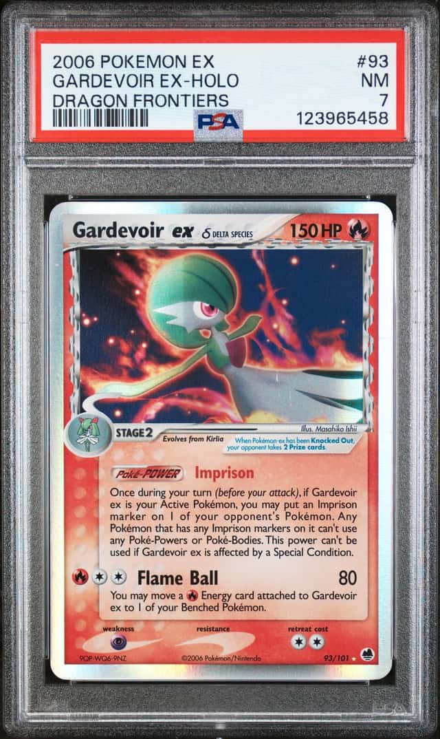 2006 POKEMON EX DRAGON FRONTIERS #93 GARDEVOIR EX-HOLO PSA 7