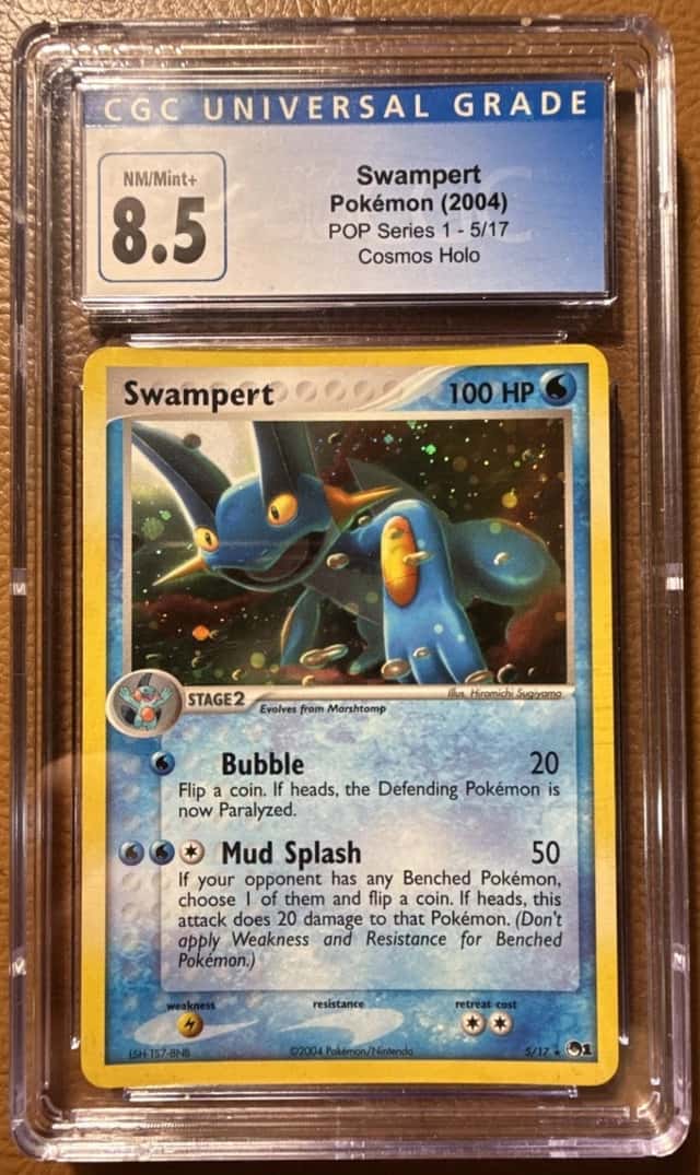 2004 Swampert 5/17 POP Series 1 Cosmos Holo Pokemon CGC 8.5