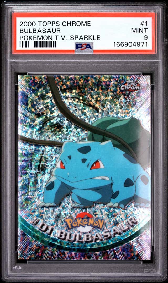 2000 Topps Chrome Pokemon Tv Sparkle Bulbasaur #1