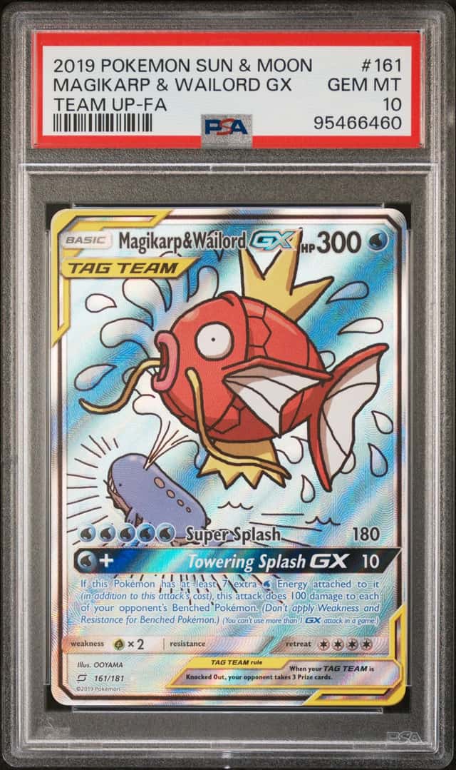 2019 Pokemon Sun and Moon Team Up Magikarp/Wailord Gx #161