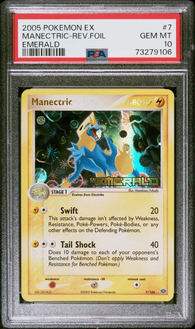 2005 Pokemon Ex Emerald Reverse Holo Manectric #7