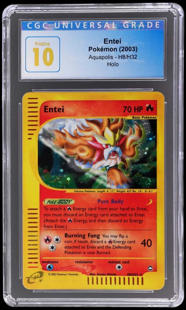 2003 Pokemon Aquapolis Holo Entei #H8
