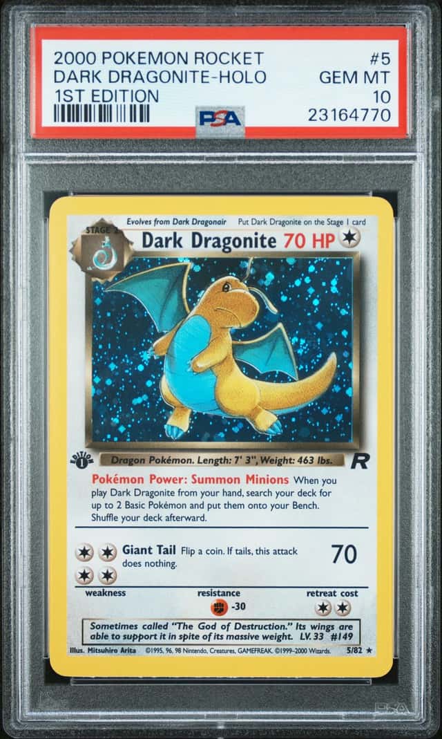 2000 Pokemon Team Rocket 1st Edition Holo Dark Dragonite #5