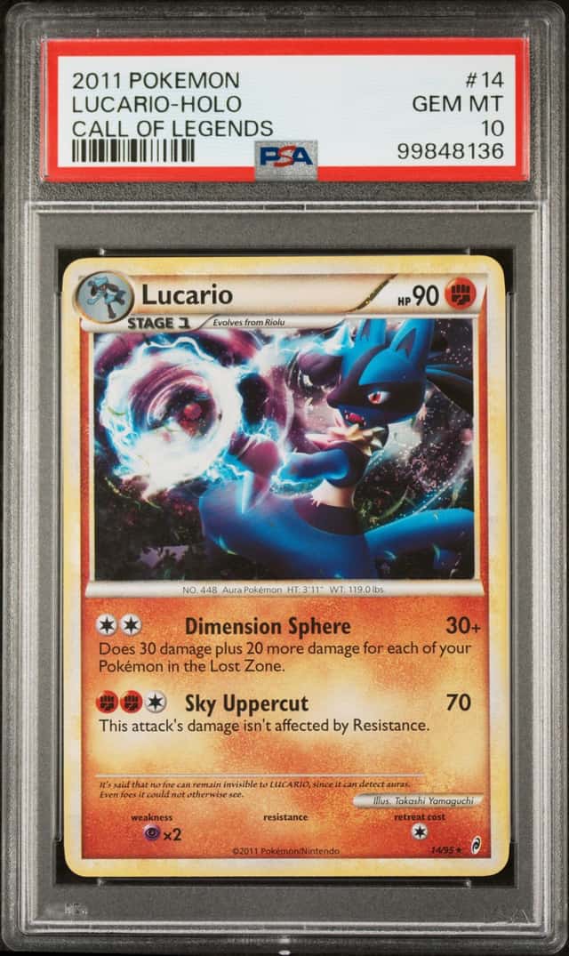 2011 Pokemon Call of Legends Holo Lucario #14