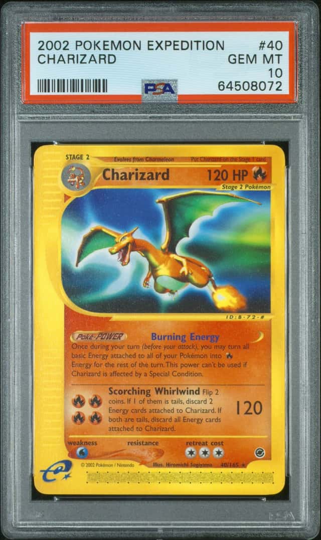 CHARIZARD PSA 10 2002 POKEMON EXPEDITION #40/165 GEM MINT LOW POP
