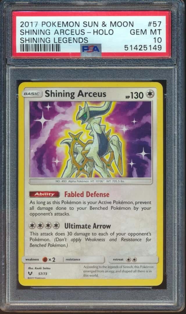 51425149 Shining Arceus 2017 Pokemon Shining Legends #57 PSA 10