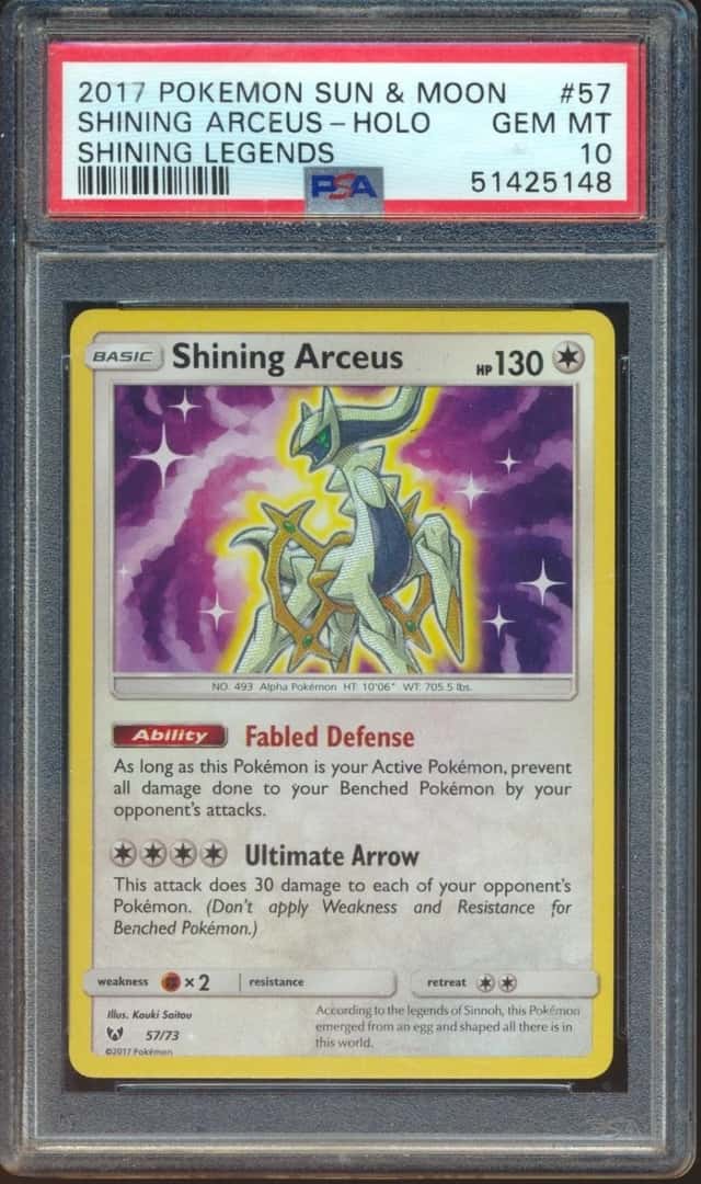 51425148 Shining Arceus 2017 Pokemon Shining Legends #57 PSA 10