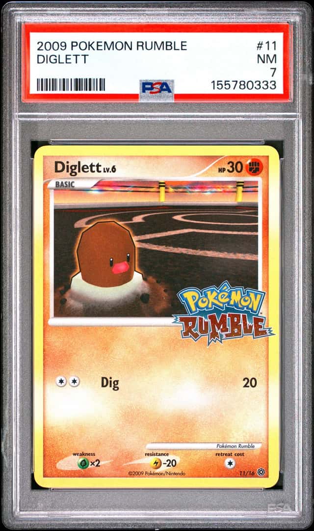 Pokemon Card PSA 7 Diglett 11/16 Rumble Regular