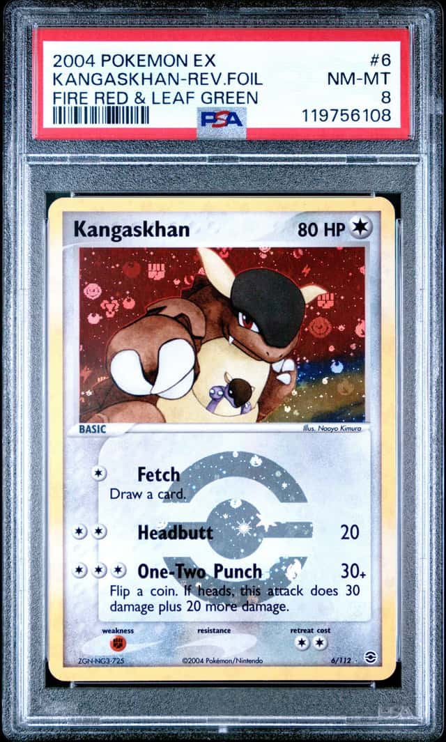 Pokemon Card PSA 8 Kangaskhan 6/112 EX FireRed & LeafGreen Reverse Holo