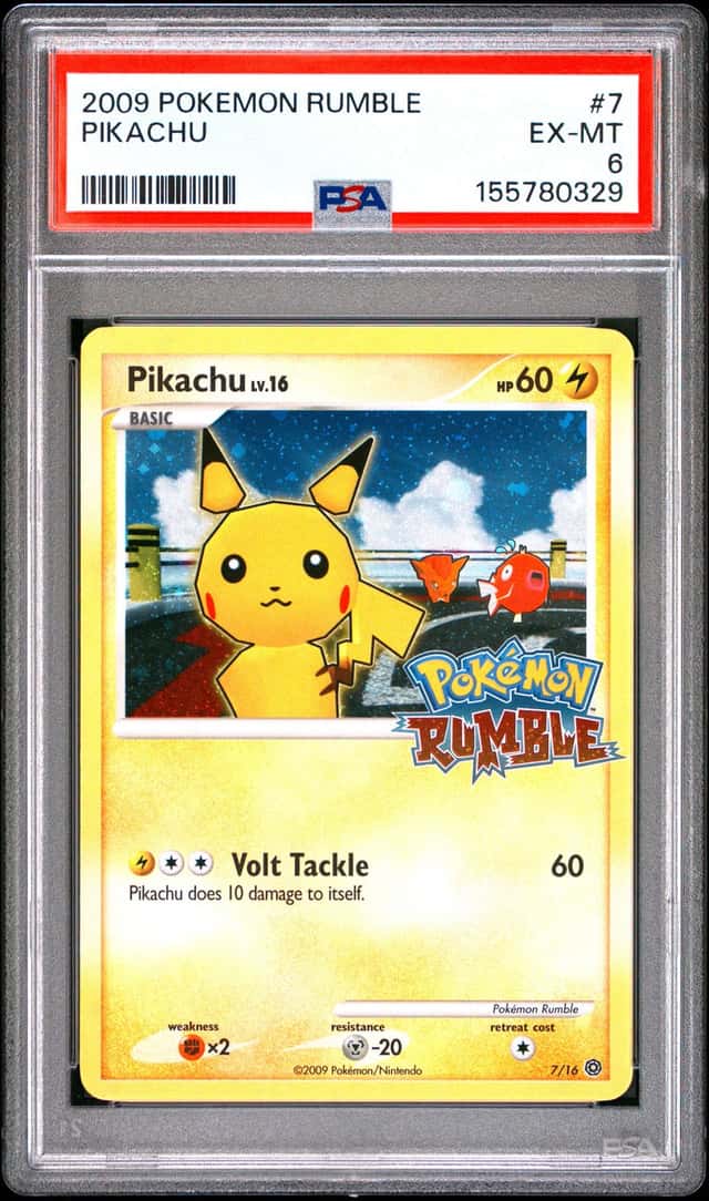 Pokemon Card PSA 6 Pikachu 7/16 Rumble Holo