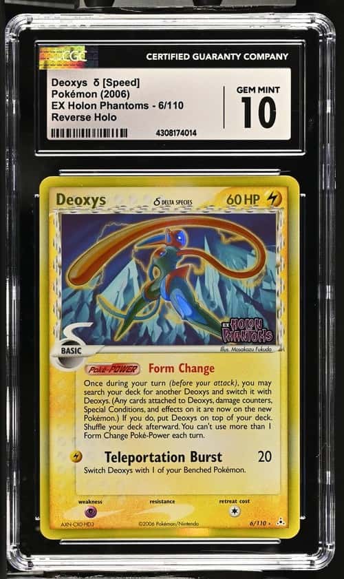 2006 Pokemon Ex Holon Phantoms #6/110 Deoxys [Speed] Reverse Holo Foil CGC 10
