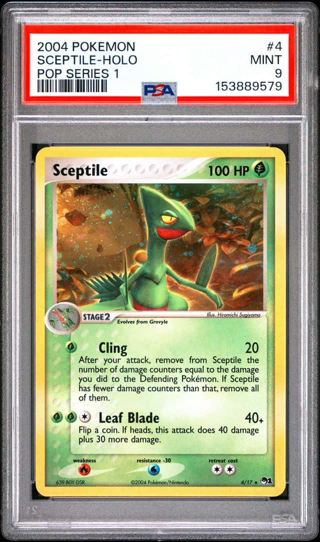 2004 POKEMON POP SERIES 1 #4 SCEPTILE-HOLO POP SERIES 1 PSA 9 MINT