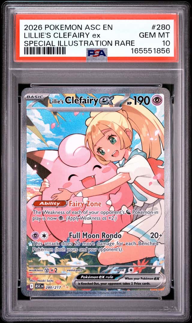 2026 POKEMON ASC EN ASCENDED HEROES #280 LILLIE'S CLEFAIRY EX PSA 10 GEM MINT