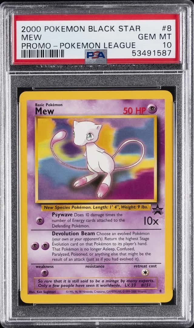 2000 POKEMON WIZARDS OF THE COAST BLACK STAR PROMOS #8 MEW PSA 10