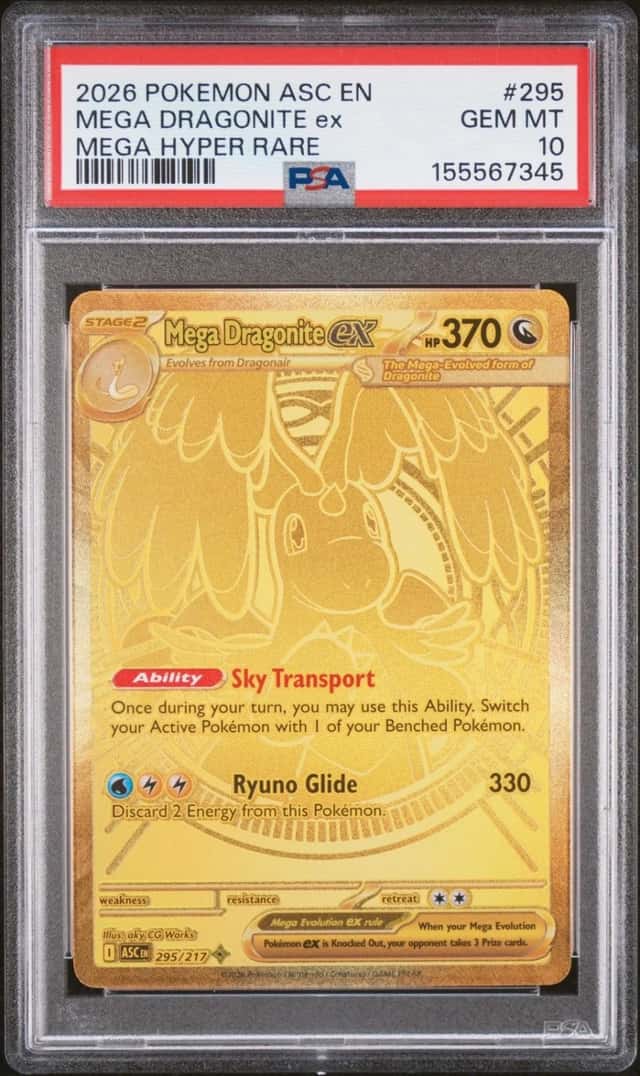 2026 POKEMON ASC EN-ASCENDED HEROES MEGA HYPER RARE MEGA DRAGONITE EX PSA 10