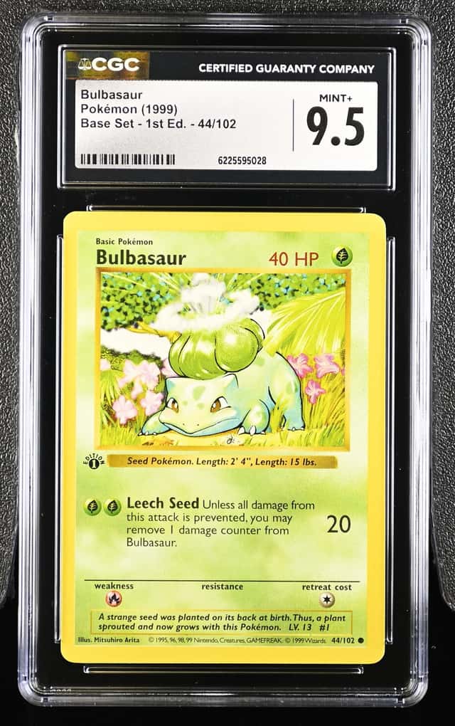 Pokémon Bulbasaur 1999 Base Set - 1st Ed. 44/102 CGC 9.5