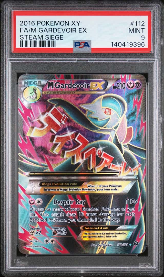 2016 POKEMON XY STEAM SIEGE #112 FULL ART/M GARDEVOIR EX PSA 9