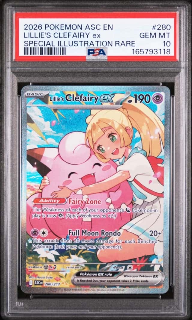 2026 POKEMON ASC SPECIAL ILLUSTRATION RARE #280 LILLIE'S CLEFAIRY EX PSA 10