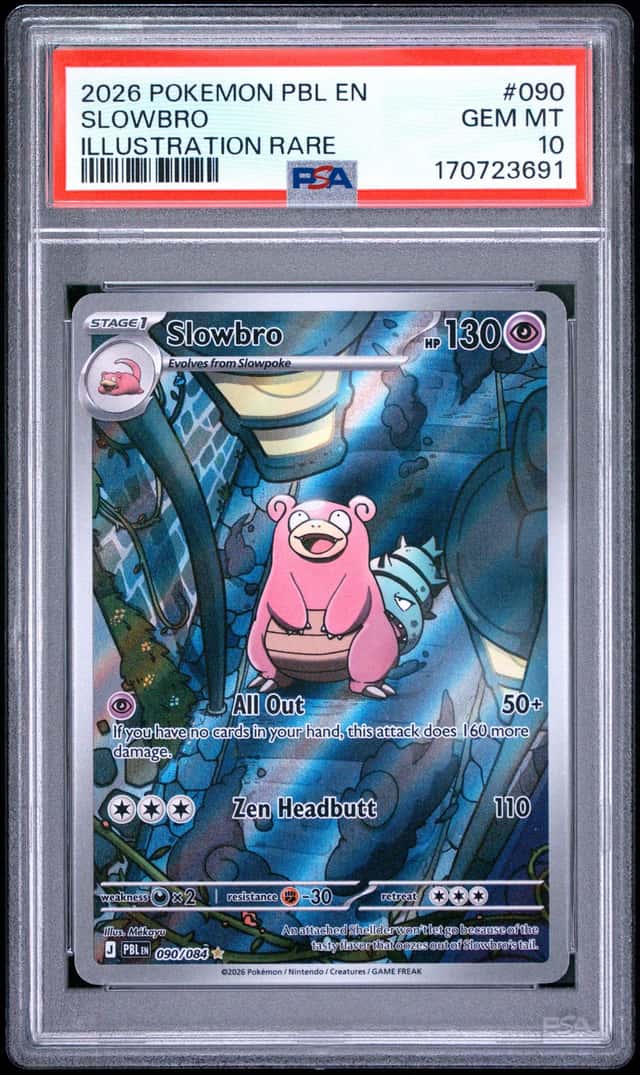 2026 POKEMON PBL EN-PITCH BLACK ILLUSTRATION RARE #090 SLOWBRO PSA 10