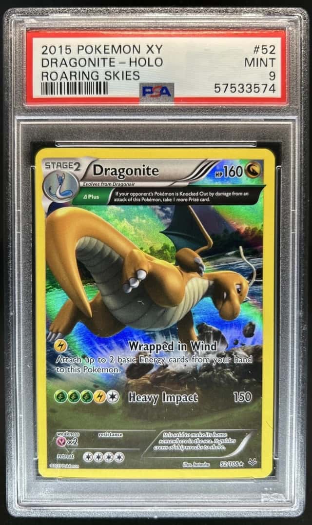 2015 Pokemon XY Roaring Skies Dragonite Holo #52/108 PSA 9 (74)