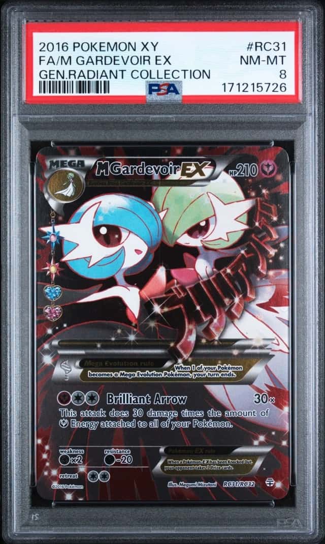 2016 POKEMON XY GENERATIONS RADIANT COLLECTION FULL ART/M GARDEVOIR EX PSA 8