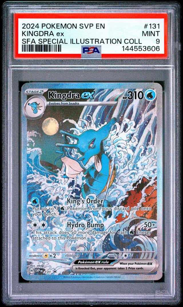 2024 POKEMON SVP PROMO SPECIAL ILLUSTRATION COLLECTION #131 KINGDRA EX PSA 9