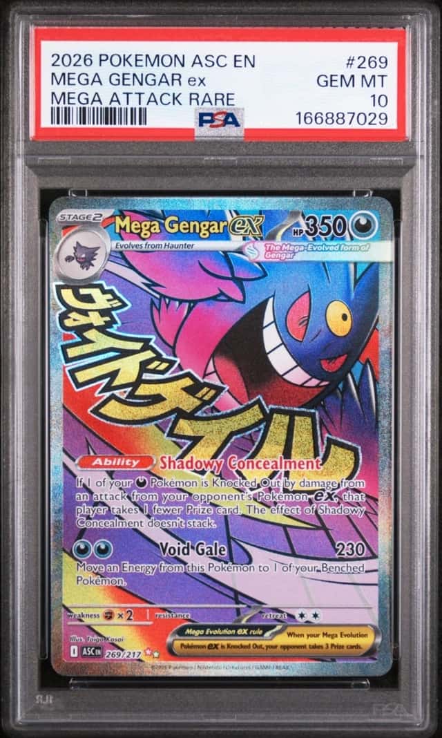 2026 POKEMON ASC EN-ASCENDED HEROES MEGA ATTACK RARE #269 MEGA GENGAR EX PSA 10