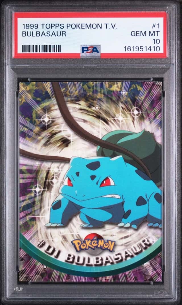1999 TOPPS POKEMON TV #1 BULBASAUR PSA 10