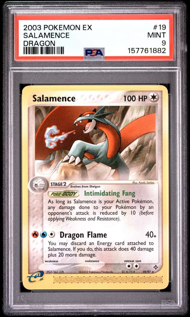 2003 POKEMON EX DRAGON #19 SALAMENCE PSA 9