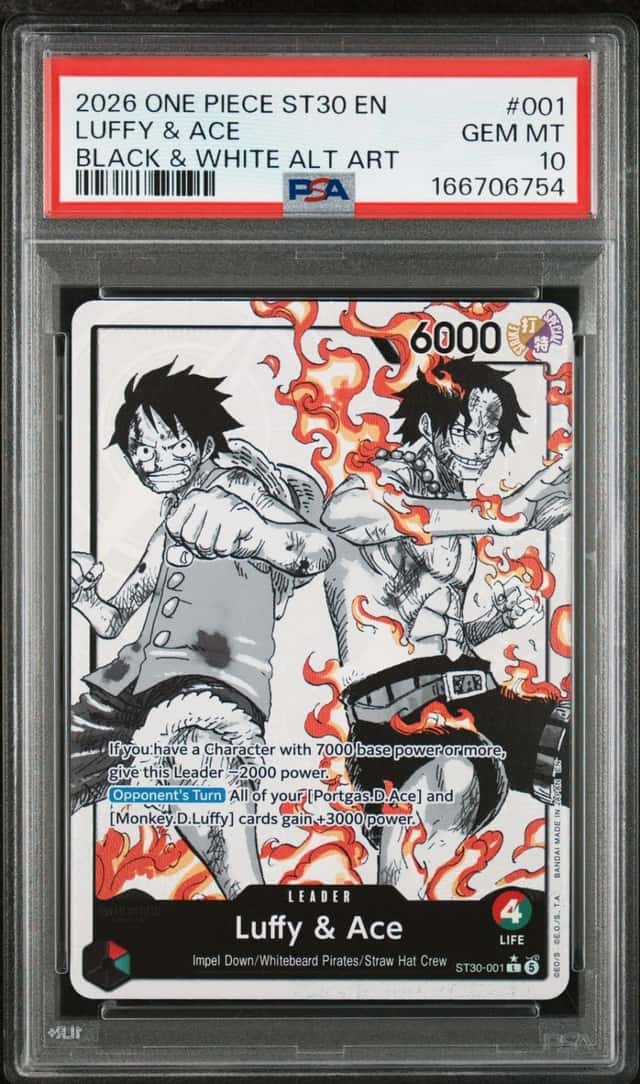 2026 ONE PIECE ST30-STARTER DECK EX LUFFY & ACE #001 LUFFY & ACE PSA 10