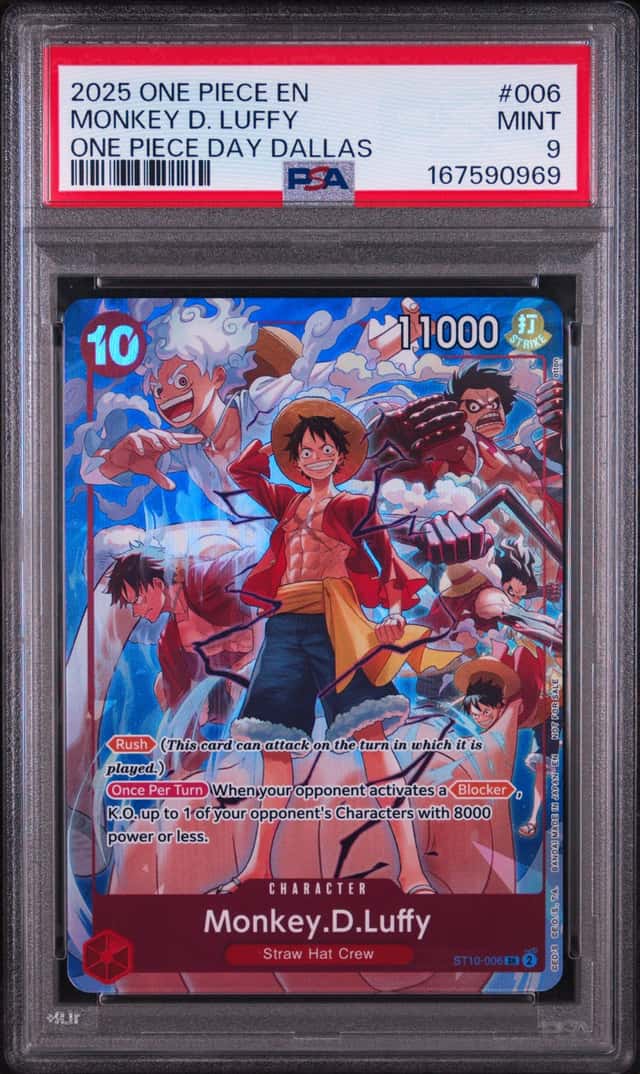 2025 ONE PIECE PROMOS ONE PIECE DAY DALLAS #006 MONKEY D. LUFFY PSA 9