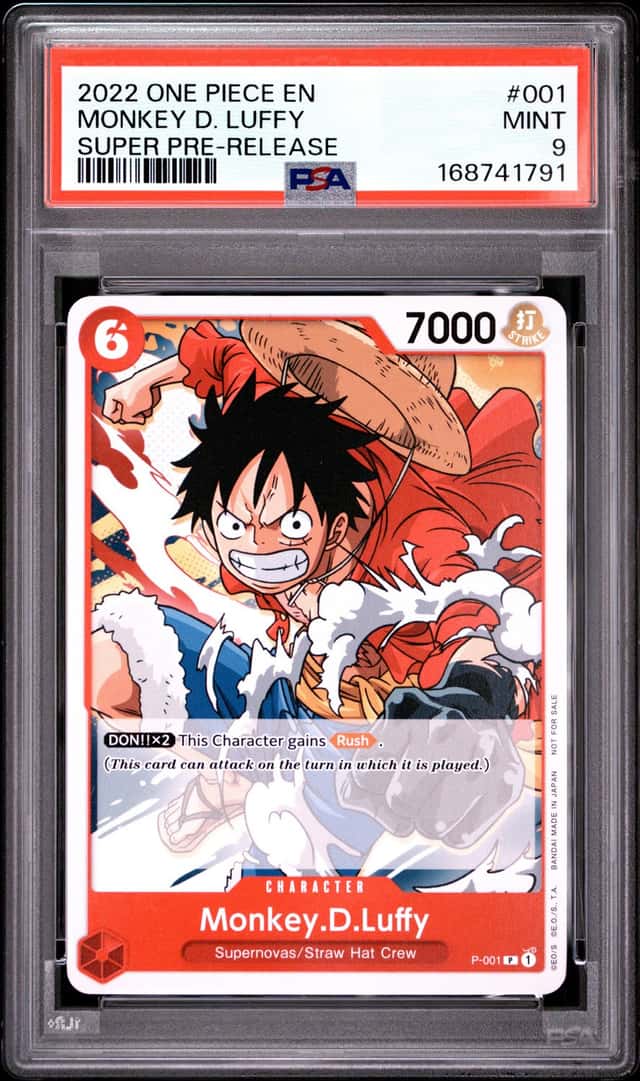 2022 ONE PIECE PROMOS SUPER PRE-RELEASE #001 MONKEY D. LUFFY PSA 9