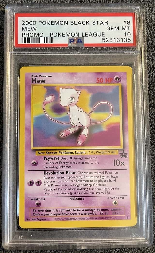 Pokémon Black Star Promo Mew WOTC #8 PSA 10