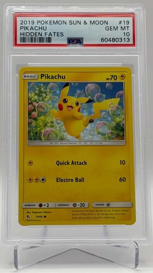 2019 Pokemon Hidden Fates Pikachu #19/68 PSA 10 GEM MINT English