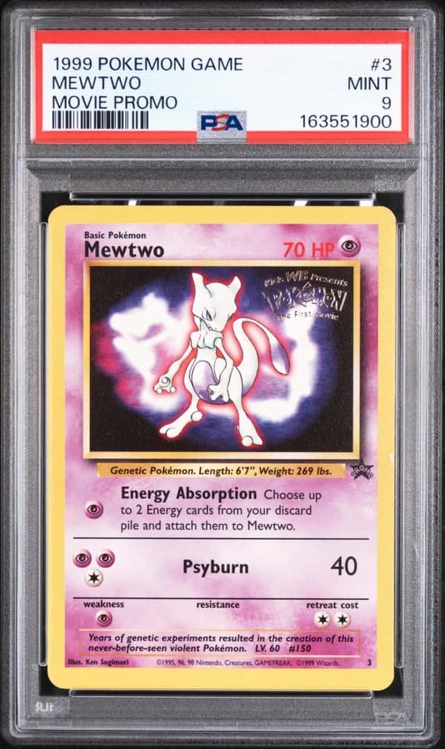Pokemon Mewtwo 3/102 WB Movie Promo PSA 9 Mint