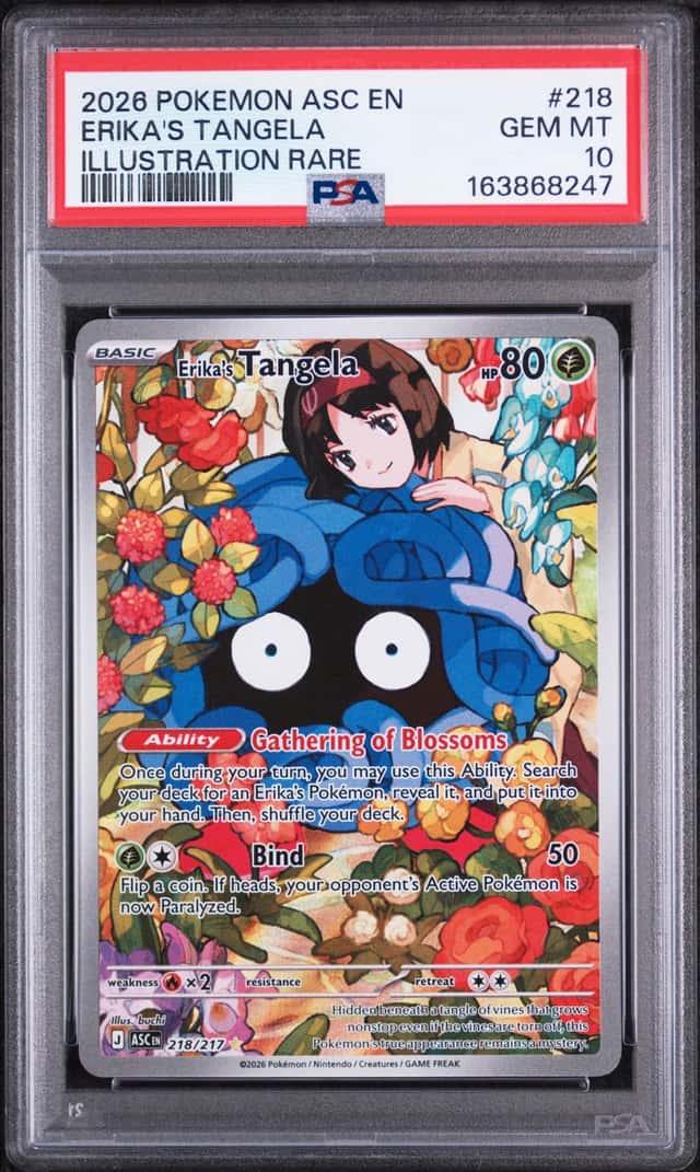 2026 Pokemon Ascended Heroes Erika's Tangela Illustration Rare #218/217 PSA 10