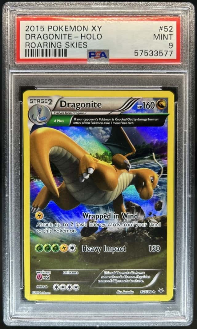 2015 Pokemon XY Roaring Skies Dragonite Holo #52/108 PSA 9 (77)