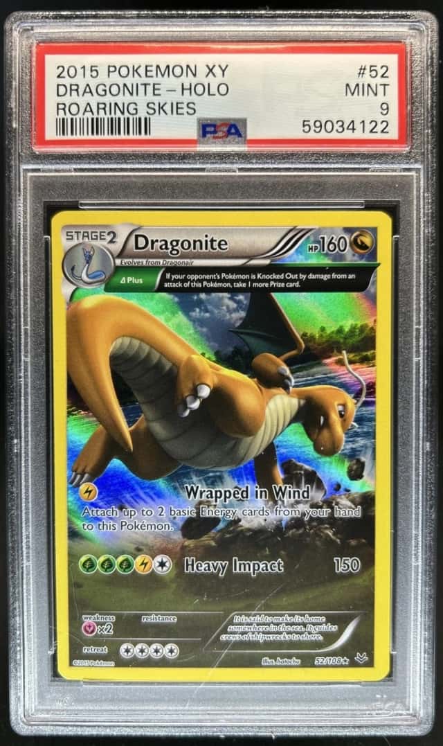 2015 Pokemon XY Roaring Skies Dragonite Holo #52/108 PSA 9 (22)