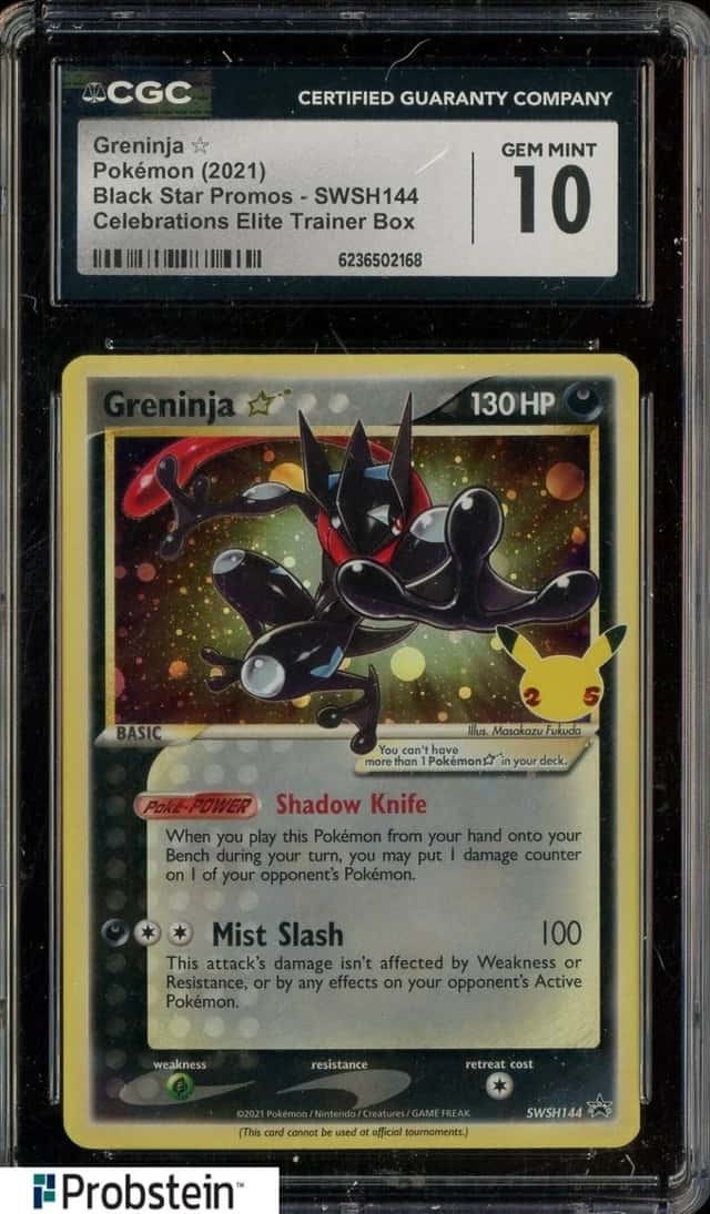 2021 Pokemon Black Star Promos Celebrations ETB #SWSH144 Greninja CGC 10