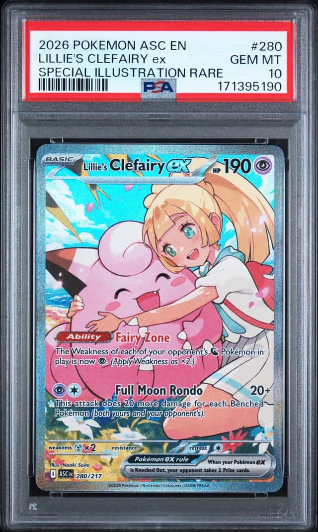 2026 POKEMON ASC SPECIAL ILLUSTRATION RARE #280 LILLIE'S CLEFAIRY EX PSA 10