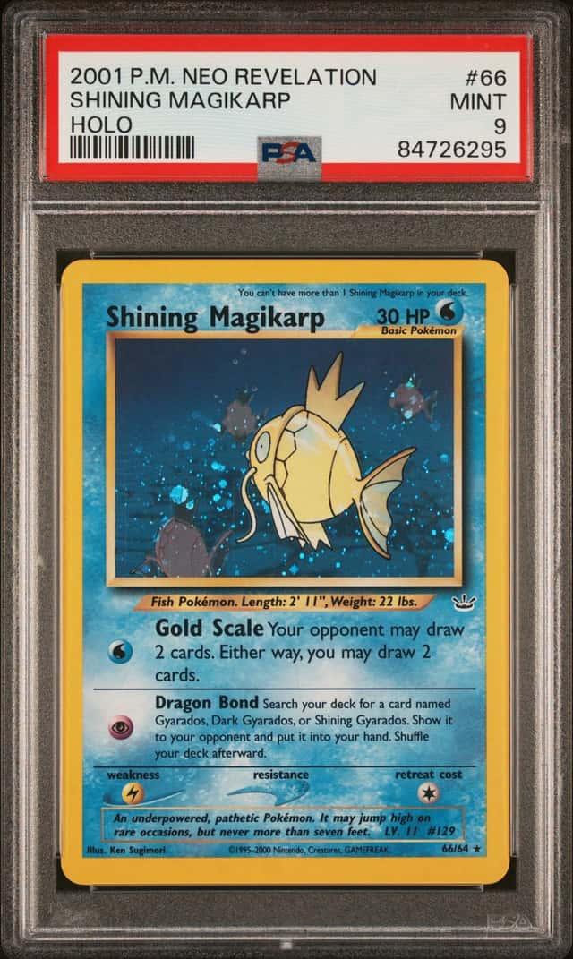2001 POKEMON NEO REVELATION #66 SHINING MAGIKARP-HOLO PSA 9