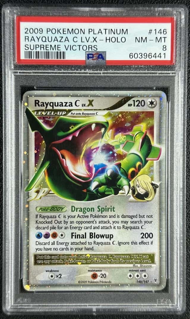 RAYQUAZA C LV.X HOLO PSA 8 2009 POKEMON PLATINUM SUPREME VICTORS #146/147