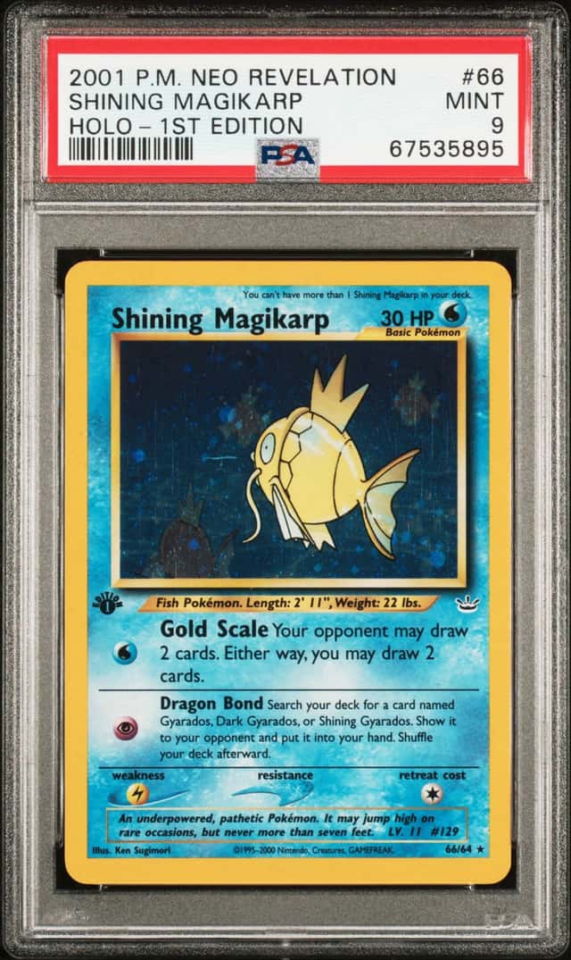 2001 POKEMON NEO REVELATION #66 SHINING MAGIKARP HOLO 1ST EDITION PSA 9