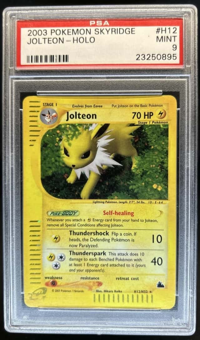 2003 Pokemon Skyridge Jolteon Holo #H12/H32 PSA 9